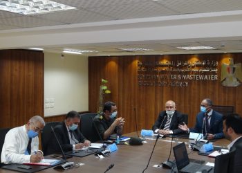 جانب من اجتماع مسئولى قطاع المرافق