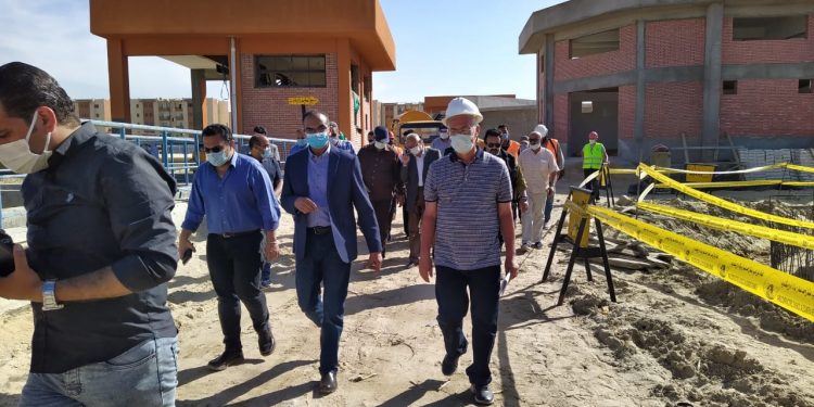 جانب من الزيارة لمدينة النوبارية الجديدة