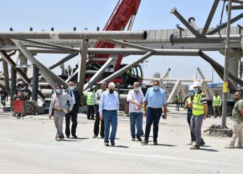 رئيس المقاولون العرب يتفقد الأعملا المنفذة بمحطة عدلى منصور