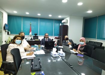 جانب من اجتماع الفيديو كونفرانس