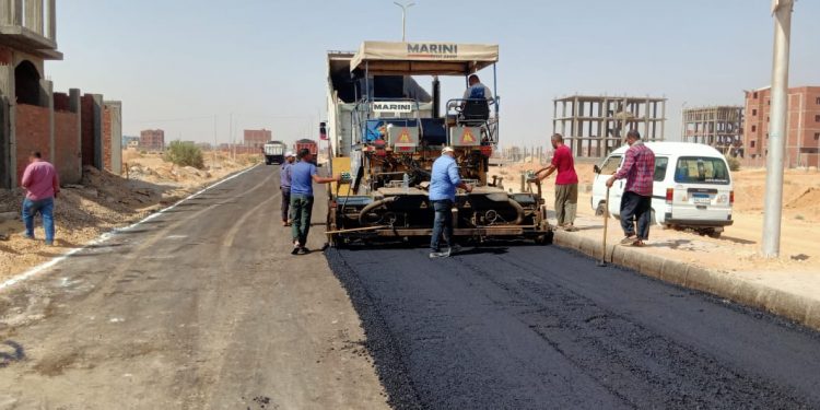مشروعات الطرق فى العاشر من رمضان