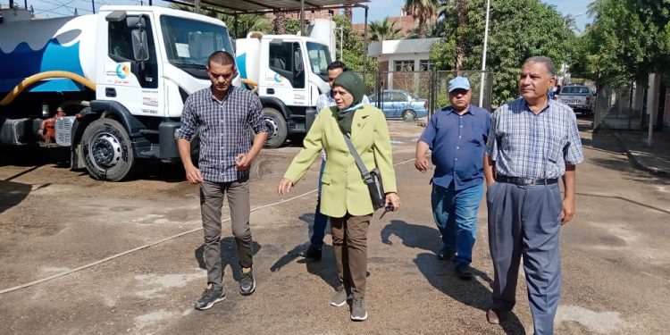 جولة تفقدية لرئيس مياه بنى سويف لمتابعة إستعداد حملة الطوارئ لموسم الشتاء