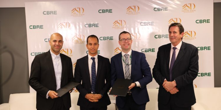باستثمارات750 مليون جنيه.. “إمباير ستيت” تتعاقد مع “CBRE العالمية” لإدارة مشروع “آلسنترو” بـ”العاصمة الإدارية”