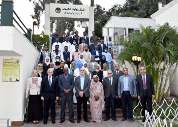 جانب من التكريم للطلاب بع التدريب