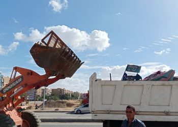 حملة ازالة الإشغالات فى 6 أكتوبر