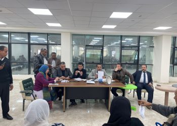 جانب من الاقتراع بسوق الباعة الجديد فى العبور