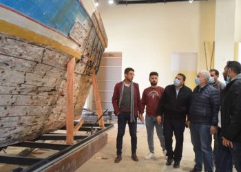 رئيس المقاولون العرب يتابع أعمال مشروع ترميم متحف قناة السويس