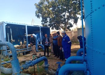 رئيس مياه القناة يتابع أعمال الإحلال والتجديد بمحطة مياه أم عزام