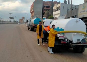 تمركز سيارات شفط المياه لمواجهة الأمطار المتوقعة في المنوفية