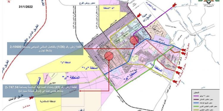 موقع قطعة الأرض المتاحة للبيع بـ6 أكتوبر