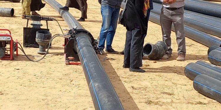 رئيس مياه بنى سويف تتفقد أعمال تطوير الغابة الشجرية ببياض العرب