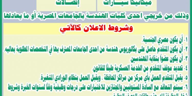 مياه المنيا تطلب تعيين مهندسين فى 5 تخصصات.. اعرف التفاصيل