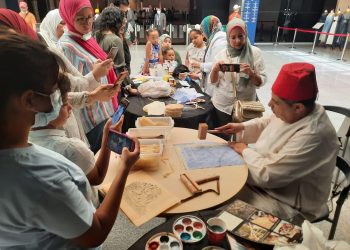 ورشة للأطفال عن صناعة ورق البردي بالقومي للحضارة المصرية