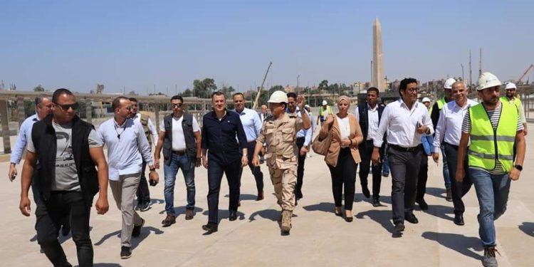 جولة تفقدية لوزير السياحة بالمتحف المصري الكبير للوقوف على الموقف التنفيذي للأعمال