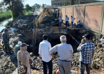مياه دمياط: إنهاء ربط الخطوط الجديدة المغذية لقريةمركز كفر سعد ضمن مشروعات حياه كريمة
