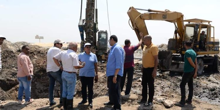 قطع المياه عن مناطق غرب الإسكندرية نتيجة كسر مفاجئ لخط 1000 مم