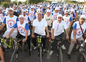 جهاز السادات ينظم ماراثون للدراجات في إطار الاحتفال بمرور 44 عاما على إنشاء المدينة