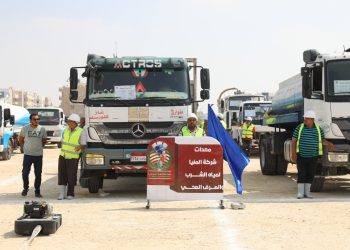 مياه المنيا تشارك بعدد ٢٢ سيارة ومعدة فى أعمال التدريب العملي لمجابهة الازمات والكوارث الطبيعية