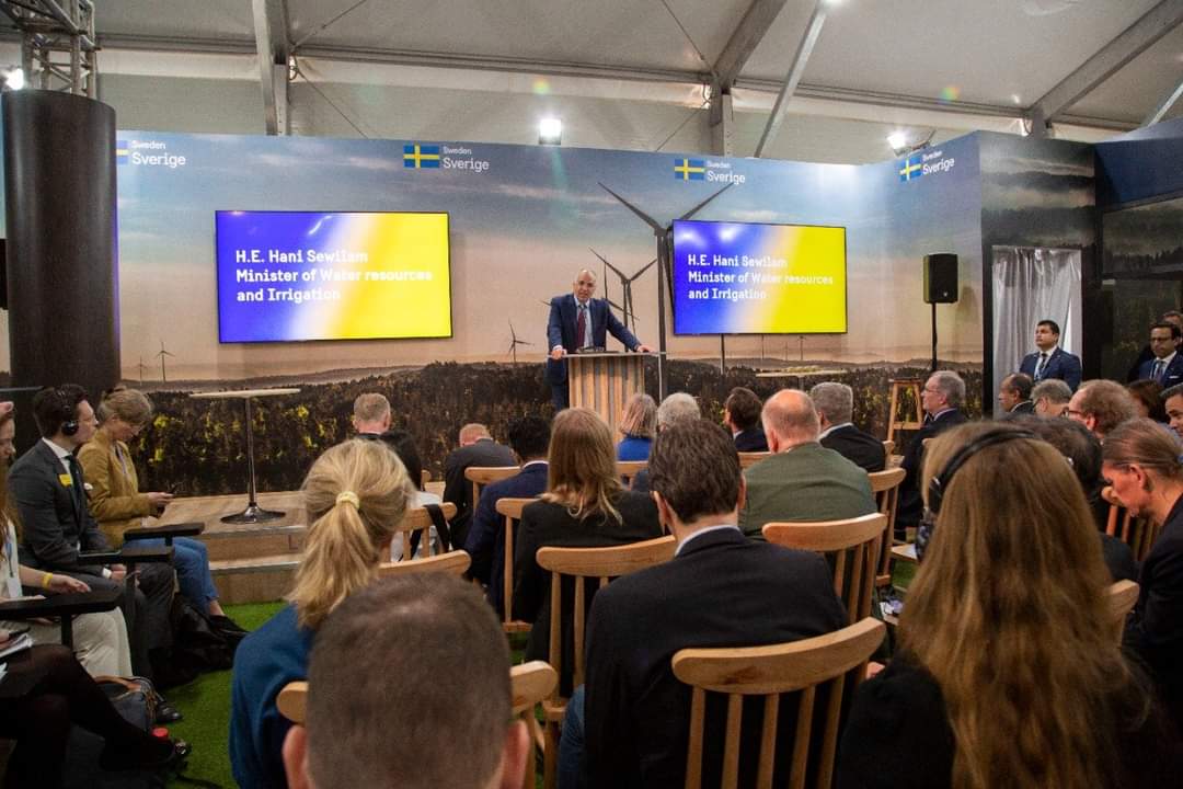 فى إطار مؤتمر COP27.. وزير الري يشارك فى إحتفالية إفتتاح "جناح الأعمال السويدي"