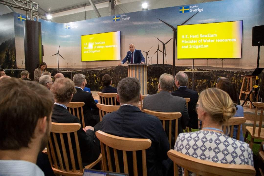 فى إطار مؤتمر COP27.. وزير الري يشارك فى إحتفالية إفتتاح "جناح الأعمال السويدي"
