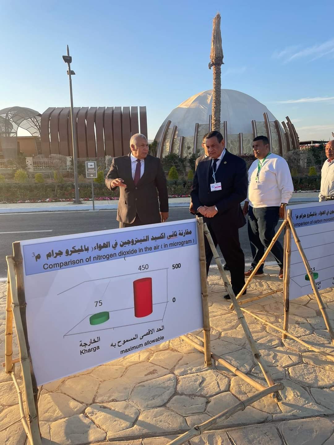 وزير التنمية المحلية يتفقد جناح الوادي الجديد بالمنطقة الخضراء بشرم الشيخ 