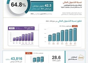 البنك المركزي المصري يعلن مؤشرات الشمول المالي الرئيسية لعام 2022