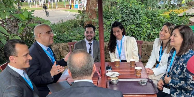 وزير الإسكان يعرض التجربة المصرية على نائبة وزير الأراضي الأرجنتيني بنيروبى