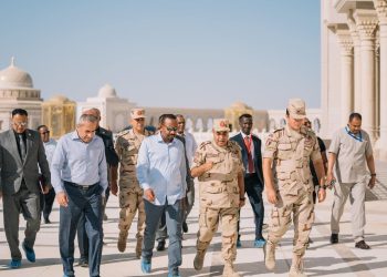 رئيس وزراء إثيوبيا أثناء زيارته للعاصمة الإدارية