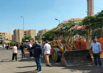 حملات لإزالة مخالفات البناء والظواهر العشوائية بمدن الشيخ زايد والشروق والعبور وبني سويف الجديدة