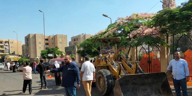 حملات لإزالة مخالفات البناء والظواهر العشوائية بمدن الشيخ زايد والشروق والعبور وبني سويف الجديدة