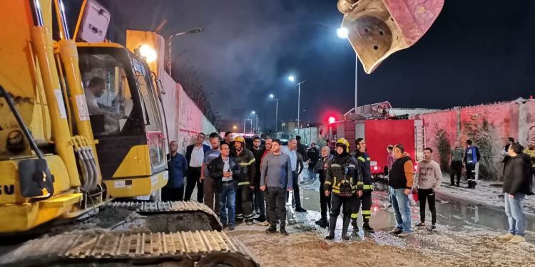 شركة مياه الشرب بالإسكندرية تعاون الحماية المدنية للسيطرة على حريق الشركة المصرية للأدوية