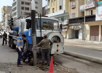 مياه البحيرة تبدأ حملة شاملة لتطهير شبكات الصرف الصحي في جميع مدن ومراكز المحافظة
