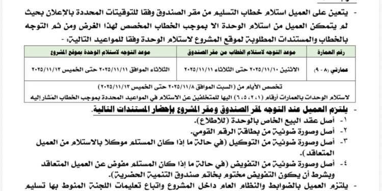 صديق: استكمال تسليم وحدات مشروع دارة توليب بدءا من 10 نوفمبر الجاري