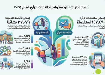 القابضة للمياه: تنفيذ 37 ألف نشاط توعوى و147 ألف نشاط لاستقصاءات الرأى بالشركات التابعة خلال 2025