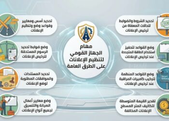 تعرف علي مهام واختصاصات الجهاز القومى لتنظيم الإعلانات على الطرق العامة